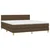 Vidaxl Box spring postelja z vzmetnico temno rjava 160x200 cm blago