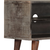 TV ormarić sivi 130 x 30 x 46 cm od grubog masivnog drva manga