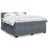 Vidaxl Box spring postelja z vzmetnico temno siva 200x200 cm žamet