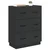 Ormar s ladicama Crna 66 x 34,5 x 87 cm Konstruirano drvo