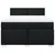 Vidaxl Box spring postelja z vzmetnico črna 160x200 cm blago
