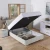 Carryhome POSTELJA Z VZMETNICO 140 cm  x 200 cm , tekstil ekru
