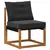 Set vanjskih sofa s jastukom 7 pcs Prirodna i crna