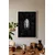 WallXpert uramljena slika 115190, beli konj među crnim konjima, 30 x 40 cm, beli ram