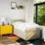 Vidaxl Box spring postelja z vzmetnico krem 90x200 cm blago