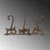 Wallity Zidna dekoracija Rusty Cats 1, 33x60 cm, Braon
