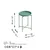 Hanah Home Klub sto 46x56x46cm Zeleni