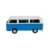 shumee WELLY 1972 VW VOLKSWAGEN BUS T2 BELO-MODRA 1:34 42347
