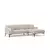 Atelier del Sofa Ugaona garnitura Leo 90x65x255cm Krem