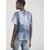 G-STAR Majica  moder denim / siva / bela