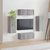 Set zidnog ormarića za TV 4 pcs Siva Sonoma Konstruirano drvo