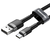 USB-C pleten kabel Baseus Cafule - 3m - črno-siv