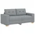 vidaXL Dvosed svetlo siv 180x77x82 cm blago