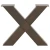 Noge za klub stolić u obliku slova X, 2 kom, prirodni čelik, 50 x (42-43) cm, čelik