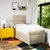 vidaXL vidaXL Box spring postelja z vzmetnico krem 90x200 cm blago, (21291413)