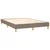 Vidaxl Box spring postelja z vzmetnico LED taupe 140x190 cm blago