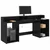 Stol s ladicama Crni hrast 200 x 55 x 91 cm Konstruirano drvo