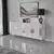 Hanah Home Komoda Dubai 180x80x40cm Belo-Srebrna
