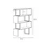 Hanah Home Polica 91,5x124,5x29,5cm Zlatno-Bela
