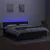 Vidaxl Box spring postelja z vzmetnico LED črna 180x200 cm blago