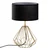 Opviq Stona lampa Diamond-S-710, 25x25x43 cm, IP20, Crno-zlatne boje
