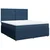Vidaxl Box spring postelja z vzmetnico modra 180x200 cm blago