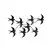 Wallity Zidna dekoracija Flying Birds 1, 69x41x7cm, Crna