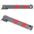 ModernHome Sklopiva Parking barijera STUB sivi 60 cm with Key and Reflective Stripes