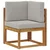 Set vanjskih sofa s jastukom 6 Komad Prirodna i svijetlo siva