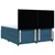 Vidaxl Box spring postelja z vzmetnico temno modra 180x200 cm žamet