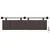 Vidaxl Viseče vzglavje postelje Z LED svetlobo Temno rjava Blago