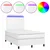Krevet box spring s madracem LED bijeli 120x200 cm umjetna koža