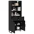 Highboard 2 pcs Crni hrast 69,5 x 34 x 180 cm Konstruirano drvo