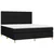 Vidaxl Box spring postelja z vzmetnico LED črna 180x200 cm blago