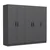 Hanah Home Garderober Kale-4975, 225x190x52 cm, Antracit