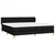 Vidaxl Box spring postelja z vzmetnico črn 200x200 cm blago