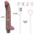 LoveToy Real Softee Vibrating Dildo 10.5 Brown