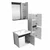 Skye Decor Set kupatilskog ormarića sa umivaonikom i ogledalom, 3 dela, Beli