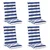 Jastučić za van 4 pcs Plava i bijela 120 x 50 x 7 cm Tkanina
