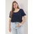 Trendyol Curve Ženska majica Tbbss25Bf00063, Tamnoplava