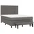 Vidaxl Box spring postelja z vzmetnico siv 140x190 cm umetno usnje