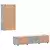 Set TV komoda FLORIN 3 pcs Betonski sivi Konstruirano drvo