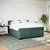 Vidaxl Box spring postelja z vzmetnico temno zelena 200x200 cm žamet