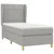 Vidaxl Box spring postelja z vzmetnico svetlo siva 90x190 cm blago