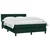 Vidaxl Box spring postelja z vzmetnico temno zelena 160x220 cm žamet
