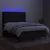 Vidaxl Box spring postelja z vzmetnico LED črna 140x190 cm blago