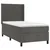Vidaxl Box spring postelja z vzmetnico temno siva 90x200 cm žamet