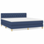 shumee Box spring postelja z vzmetnico modra 160x200 cm blago