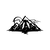 Wallity Zidna dekoracija Mountain 25, 62x31, Crna
