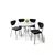 Hanah Home Trpezarijski set, 5 komada, Crni